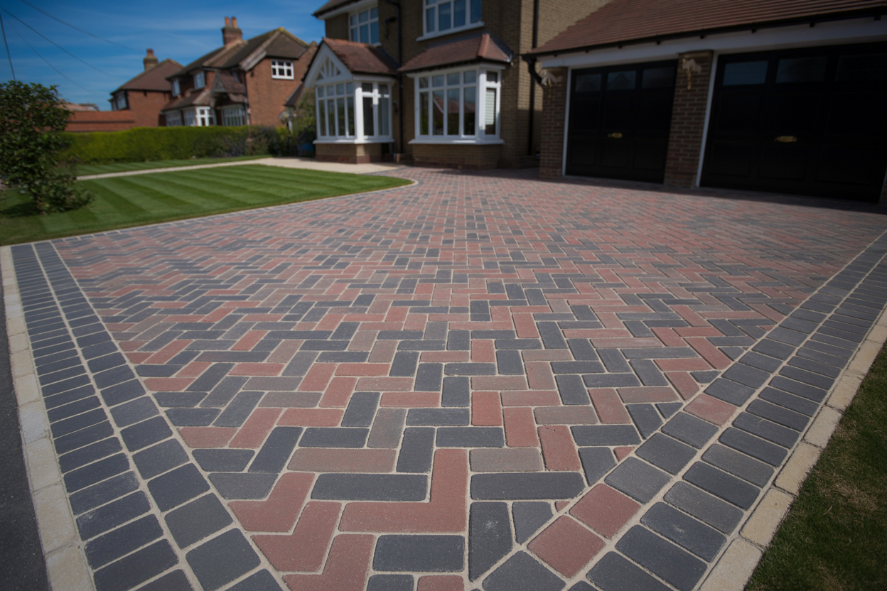Red Block Paving Driveway - Stoke-on-Trent